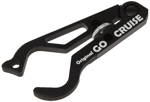 GC-A1BK Universal Throttle Control System 2 With CNC Aluminum Construction in black finish, side view, silicone grip visible.