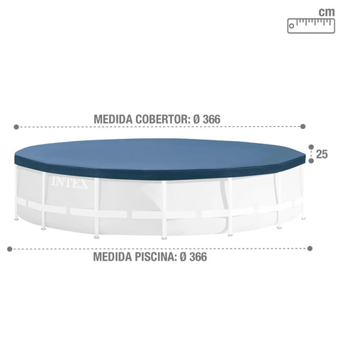12 Foot X 10 Inch Round Pool Cover For Metal Frame Swimming Pools Heavy Duty Debris Shield With Stretch Edge Ties on pool