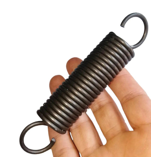 Kickass Dual Hook Extension Spring S Shaped Design Heat Tempered Steel 4Mm Wire 44Mm OD Heavy Duty Tension Spring For Marine Gear And House Fixes held in hand.