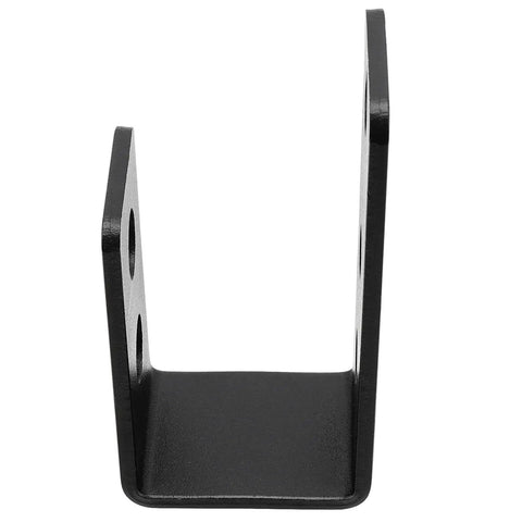 Built Tough Heavy Duty Door Barricade Brackets 8 Pack 2X4 Inch U Shaped Drop Open Bar Holders black coated iron bracket side view