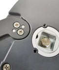 Close-up of mounting screws and components on Outboard Pull Start Throttle Harness Kit With 10 Pin Cable And 16 Foot Wiring Harness