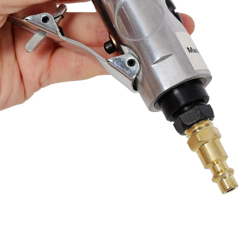 Heavy Duty 90 Degree Air Die Grinder, Right Angle Pneumatic Tool With Adjustable Head, metal tool with quick connect fitting.