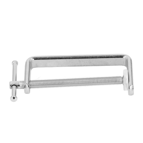 Heavy Duty C Clamp With Steel Construction For Wood And Plastic Projects, Even Pressure Distribution, Anti Slip Pad, 4 Inch Clamping Capacity
