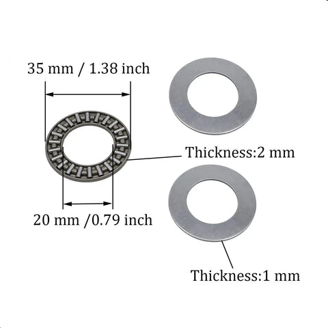 Front Wheel Bearing Kit For Riding Lawn Mowers Replacement Front Axle Bearings With Caps Spacers Gaskets dimensions