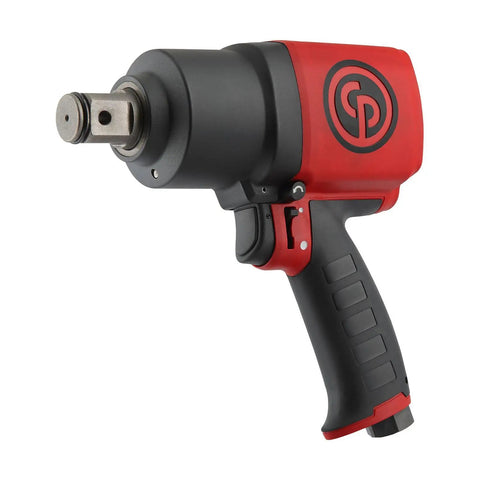 Built Tough Three Quarter Inch Air Impact Wrench With Comfort Pistol Grip Dishes Out One Thousand Four Hundred Foot Pounds Peak Reverse Torque And Six Thousand Five Hundred Quick Revs For Real World Repair Jobs close-up view of tool with ergonomic grip.