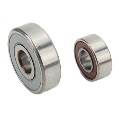 Pro Grade Alternator Bearing Kit With Small And Large Aluminum Alloy Bearings Compatible With Denso Units Oe 949100-5010, showcases large and small bearings.