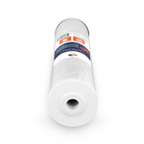 4.5 By 20 Carbon Block Filter Cartridge 5 Micron Whole House Water Filter Replacement Removes Chlorine Taste And Odors Easy Install Compatible