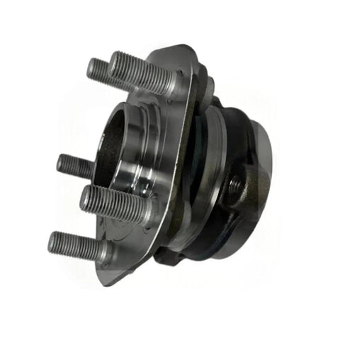 Straight Up Premium Front Wheel Bearing Hub Assembly Compatible With Tesla Model 3 And Model Y 2017 To 2025 OEM 104412200E side view showing mounting bolts.