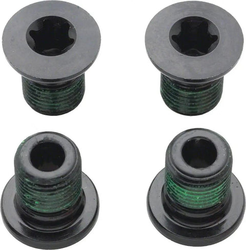Four Pack Aluminum Torx Head Inner Gear Fixing Bolts For FC M970 Black M8x10.1mm Durable Lightweight Bike Crank Bolt Set Built To Last With Easy Install