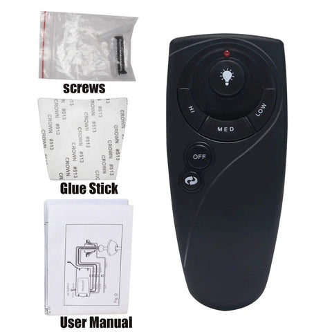 IR Replacement Remote For Hampton Bay Ceiling Fan With Reverse Button, Must Have Universal Replacement with accessories