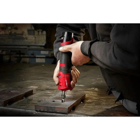 User operating Top Shelf Brushless Cordless Straight Die Grinder Slick Heavy Duty Rig With Three Mode Rpm Control For Two Inch Accessories Bare Tool