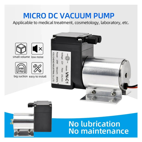 Awesome Vn-C1 12V 24V Electric Diaphragm Vacuum Pump for Negative Pressure Applications, compact, low noise, ideal for lab use.