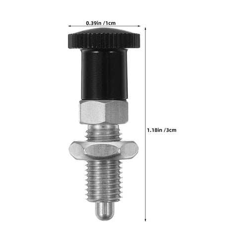2Pcs M6 Stainless Steel Spring Loaded Plunger Pin With 4Mm Retractable Knob, 3cm length, 10mm knob, heavy-duty indexing tool.