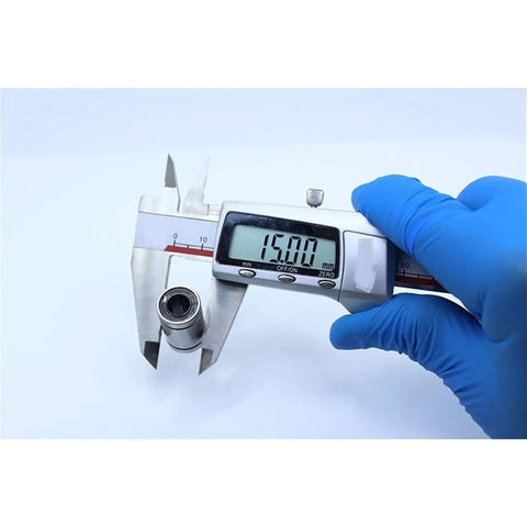 8mm Linear Bearing LM08UU 4 Pack Slick Ball Bearing Guides For Smooth Motion And Low Friction, 15x24mm Size With Four Ball Rows, Ideal For CNC, 3D Printer, Robotics, And Motion Systems, measured with digital caliper