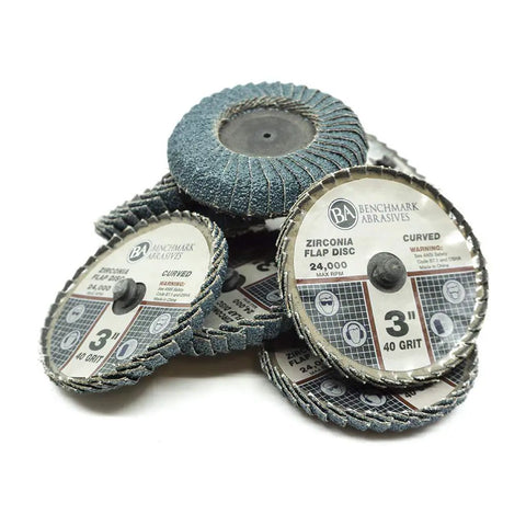 3 Inch Quick Change Zirconia Flap Disc Curved Grindin Wheel With R Type Back For Deburring Finishing And Weld Cleanin On Irregular Surfaces For Die Grinders Heavy Duty Pro Grade 10 Pack 40 Grit