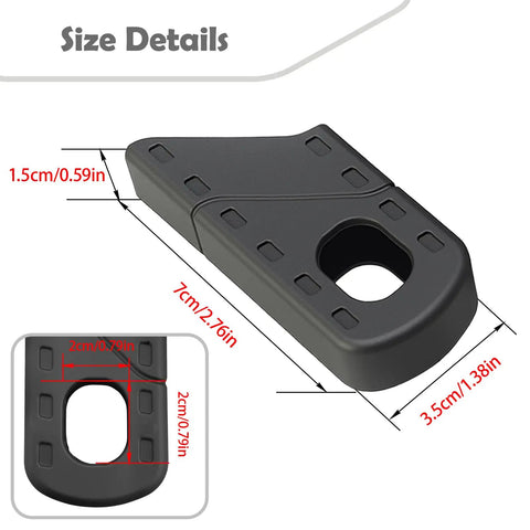 Black Bike Crank Boot Protectors, 4 Pack Silicone Crankset Guards Fit 135mm to 178mm Universal for MTB and Road Bikes with size details