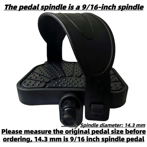 Beefed Up Anti Slip Exercise Bike Pedals With Nine Sixteenth Inch And One Half Inch Spindles Adjustable Straps Fits Peloton