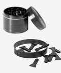 17 Piece Herb Grinder Cleaning Kit With Scrapers Spoons Long And Short Brushes And Storage Box Durable And Reusable For Quick Cleanups Of Herb Grinders And Pipes, showing scrapers and grinder components.