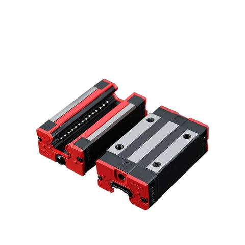 Precision High Speed Linear Guide Rail Kit Includes Four HGH20CA Slide Blocks And HGR20 Bearings For Smooth Sliding Motion With Low Friction And Zero Maintenance Needs On Any Diy Machine Or CNC Build Project. Two HGH20CA linear guide blocks with HGR20 rail for CNC and DIY machines