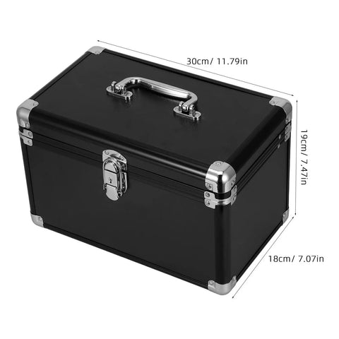 Portable Aluminum Tool Box With Ergonomic Handle And 2 Layer Sealed Clasp For Shock Protection Of Delicate Instruments