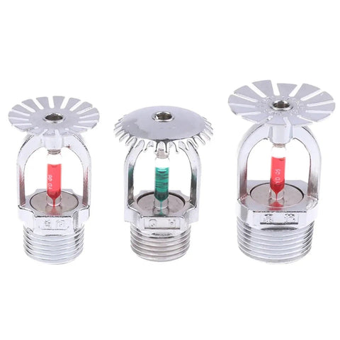 One Piece Workhorse Spray Sprinkler Head For Fire Extinguishing Rig With Reliable 57 68 79 93 Degree Ratings And 20mm Downward Port, three sizes shown.