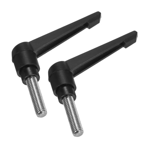 2 Pcs 304 Stainless Steel M10 X 30Mm Quick Release Clamping Lever Handles With Locking Push Button Ratchet Grip heavy duty adjustable toggle knob in black