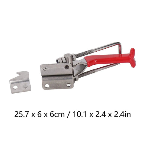 Super Durable Stainless Steel Toggle Clamps With Adjustable Openness And 900kg Heavy Duty Firm Fixing Buckle Latch, 25.7cm size, used for welding.