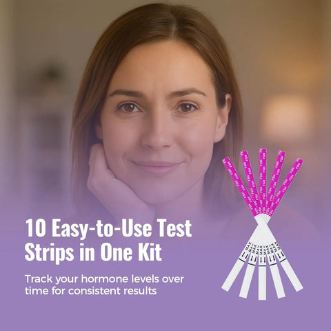 At-Home FSH Menopause Test Strips For Women Urine Hormone Indicator Kit With Easy To Use Fast And Accurate Results Track Ovarian Function And Fertility With Clear Readouts For Quick Health Checks, 10 strips