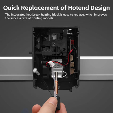 Kobra 3 And Kobra 3 V2 Ceramic Hotend Upgrade Kit with 0.4mm Hardened Steel Nozzle installation process close-up view