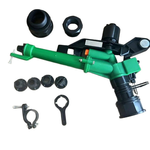 Terrain Adapting Agricultural Irrigation Sprayer With DN40 Swing Arm Sprinkler And 1.5 Inch Size, components and accessories displayed