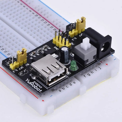 Breadboard Power Supply Module 6.5-12V Input, 3.3V And 5V DC Output, Mb102 Compatible, 6-Pack Portable Design, Ideal For Industry, Lab, School, Makers, And DIY Prototyping on breadboard