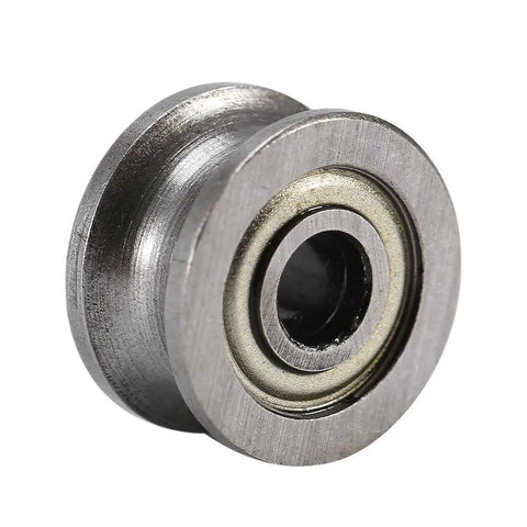 U Groove Pulley Wheel Roller Bearing Set 10 Pcs U624zz 0.51 Inch OD U Type Guide Pulley Carbon Steel Built To Last For Window Door Linear Motion System Smooth Grease Filled Operation, close-up