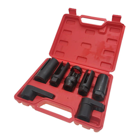 Oxygen Sensor Socket Set 7 Piece Fits 22mm Seven Eighth Inch 27mm And 29mm For Easy O2 Sensor Removal And Installation Universal Puller Tool