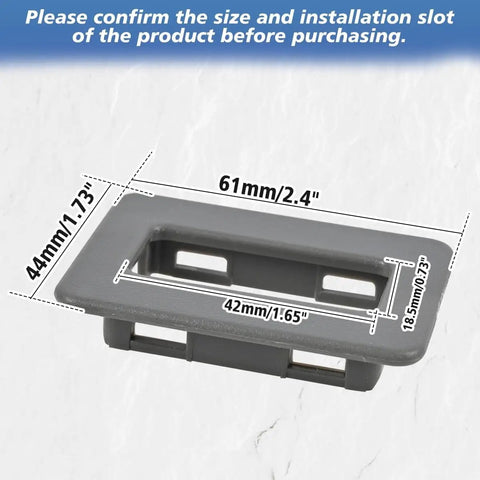 2 Pack Rear Window Switch Trim Replacement for Escalade Avalanche Silverado Tahoe Sierra and Yukon 2000 to 2002 Gray No Window Switch Included