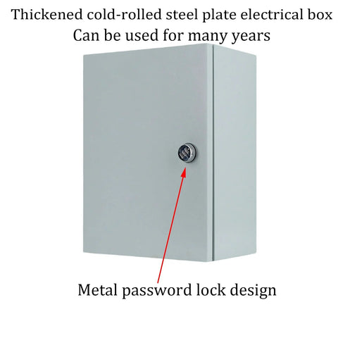 Heavy duty waterproof electrical enclosure with password lock