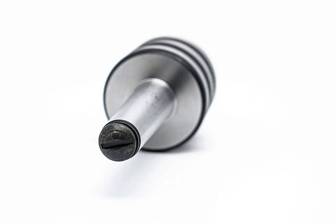 MT2 Morse Taper Live Center For Lathe 2MT Beefy Medium Duty with 60-degree point and triple bearing, front view