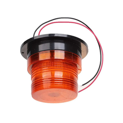 Beefy Amber Led Strobe Beacon Light For Genie Boom Lifts Replacement Warning Flasher Lamp 56704GT 20189GT showing amber lens and wiring.