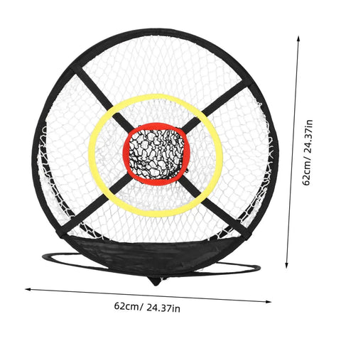 Round Golf Chipping Net With Ball Return System For Backyard And Tennis Court Practice High Resilience Golf Target Durable Net