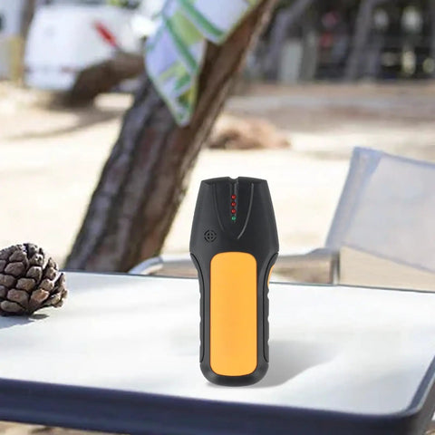 3-in-1 Wall Scanner for stud Metal Wire Detector ABS for stud Finder Wood Metal Live Wire Sensor Tool Wall Scanner for Metal Pipe AC Wire Detection Electric for stud Detector with Audio Alarm 14cm on outdoor table.