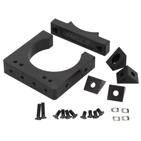 Must-Have Spindle Motor Mount Bracket Clamp For CNC Engraving Machines Featuring Solid Aluminum Alloy Build with hardware kit and clamps.