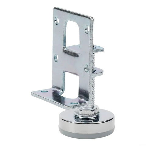Close-up of Four Pack Furniture Leveling Feet With Hex Key Cold Rolled Steel Leveler Legs for cabinets and tables.