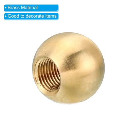Brass M10 Thread Lamp Finial Cap Knob 20mm Dia 18mm High, smooth brass ball screw cap for furniture lighting lamps decoration
