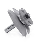 Cove Raised Panel With Back Cutter Router Bit Three And Three Eighths Inch Diameter One Half Inch Shank Two Flute Built For Standard Panel Grooves