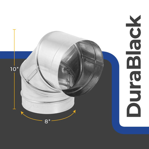 8 Inch Diameter Stainless Steel Single Wall Wood Burning Stove Elbow Connector 90 Degree Vent Pipe For Smoke And Exhaust
