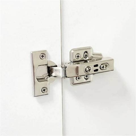 Stainless Steel Cabinet Door Hinge With Upgraded Soft Close Damping System Built In Hydraulic Damper on white door