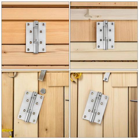 Stainless Steel Spring Loaded Self Closing Hidden Door Hinges Built Tough 4 Pack Concealed Door Closers For Bedrooms