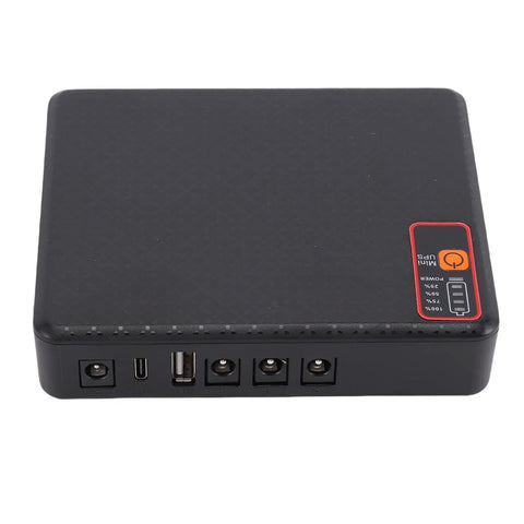 Straight Up Reliable Compact Us Plug Ups Battery Backup For Routers And Modems delivers 12000mAh power, shown from above.