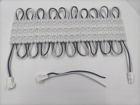 110V AC LED Module 6500K White 1.5W For Lightbox Advertising Signs With Sticky Back Adhesive Cuttable 3 LED 2835 SMD No Transformer Needed 200 Pack