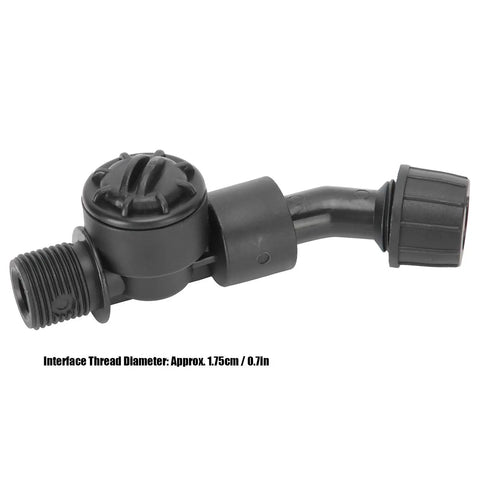 Eight DN10 Spray Nozzles Set For Agricultural Sprayers, Durable Plastic Construction, angled view of nozzle with thread diameter 0.7in