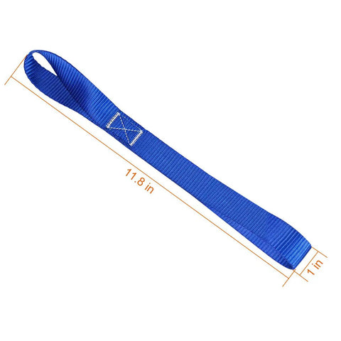 Heavy Duty Soft Loop Tie Down Straps Eight Pack No Fuss Setup For Atv Utv And Motorcycle Trailers Built Savage With 1800 Pound Load Rating And 4800 Breaking Strength measuring 11.8 in long.